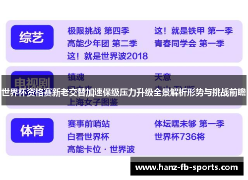世界杯资格赛新老交替加速保级压力升级全景解析形势与挑战前瞻 世界杯资格赛新老交替加速保级压力升级全景解析形势与挑战前瞻